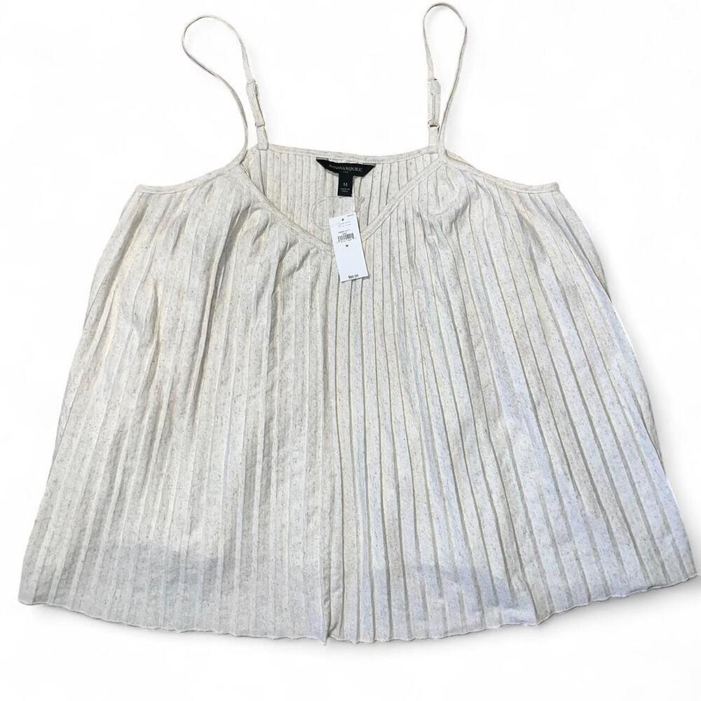 Banana Republic Pleated Tank Top Medium NWT Cami Adjustable Straps